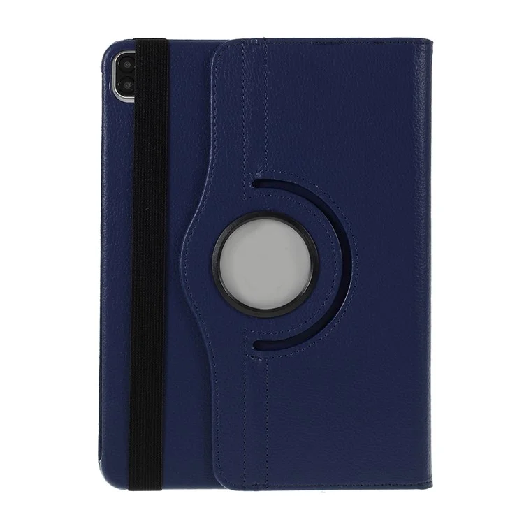 Litchi Skin Leather Case Cover with 360 Rotating Stand for iPad Pro 12.9 (2022) (2021) (2020) (2018) - Black-Cellmalls