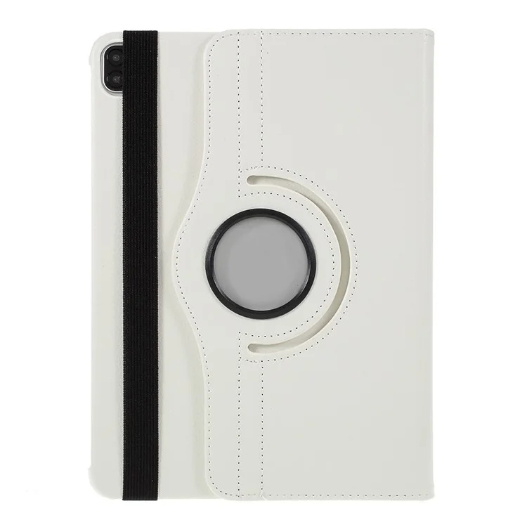 Litchi Skin Leather Case Cover with 360 Rotating Stand for iPad Pro 12.9 (2022) (2021) (2020) (2018) - Black-Cellmalls