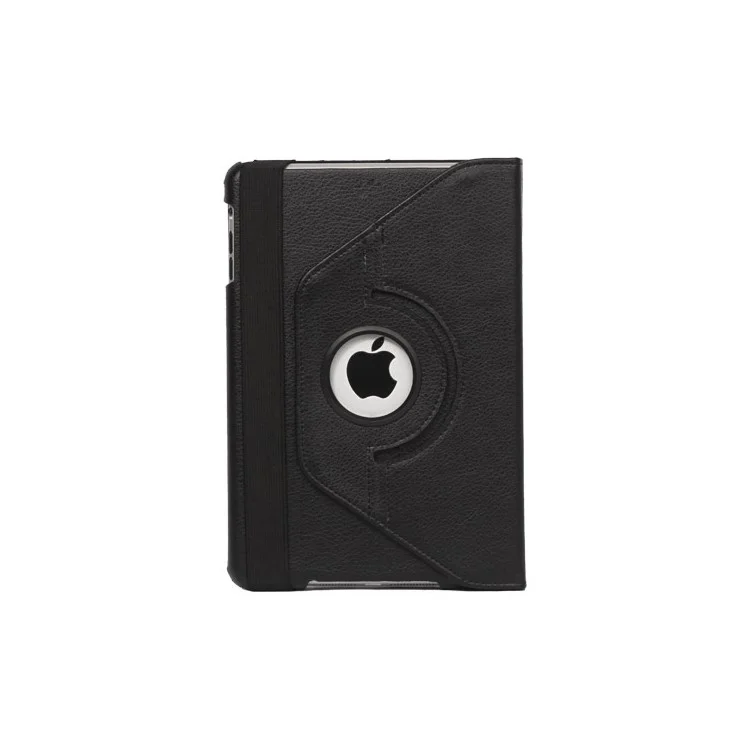 360 Degree Rotary Leather Case with Elastic Strap for iPad Mini - Black-Cellmalls