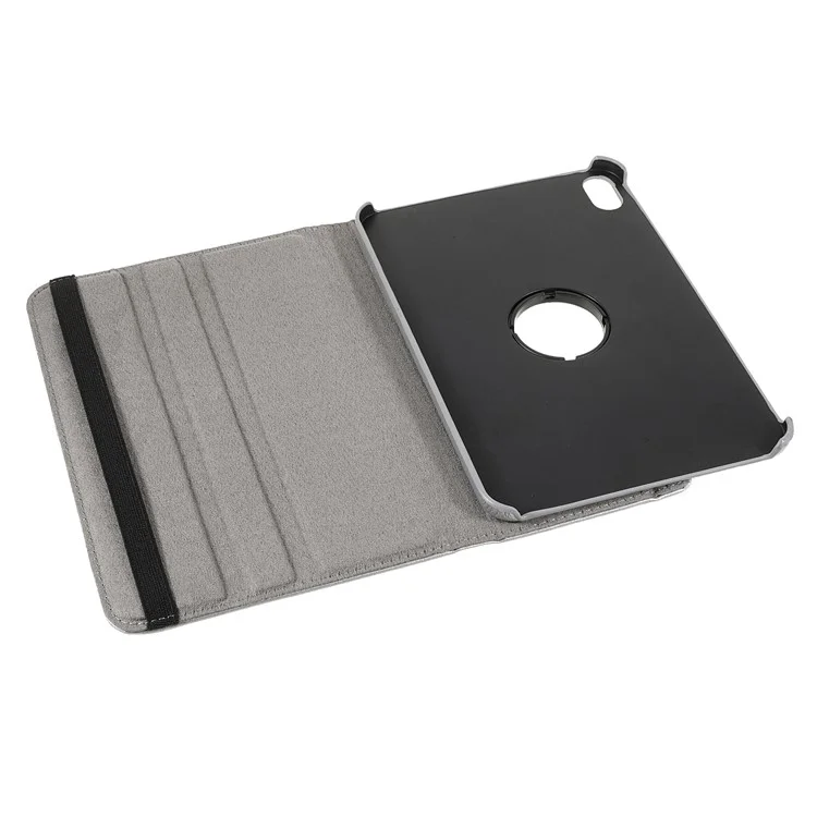 360 Degree Swiveling Stand Litchi Texture Leather Tablet Case Cover for iPad mini (2024) / mini (2021) - Silver-Cellmalls
