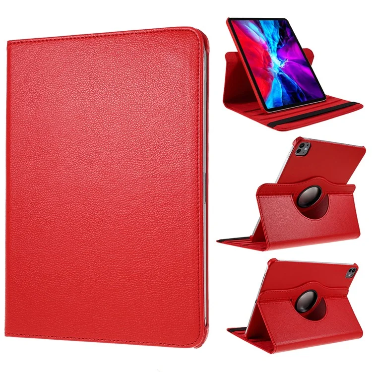 For iPad Pro 13 (2024) Case PU Leather Tablet Cover 360 Degree Rotating Stand - Black-Cellmalls