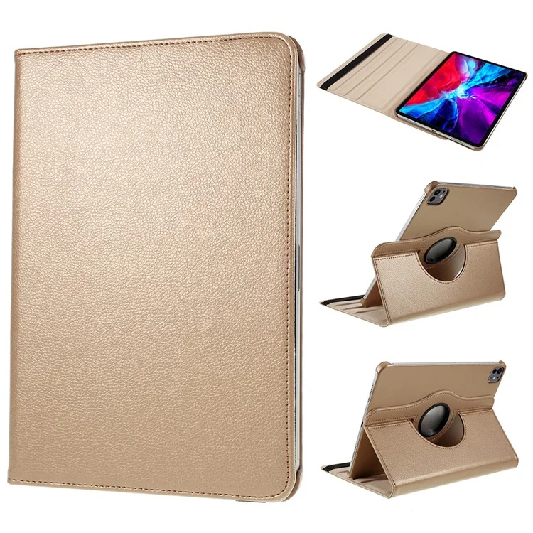 For iPad Pro 11 (2024) Case Rotating Stand PU Leather Protective Cover - Black-Cellmalls