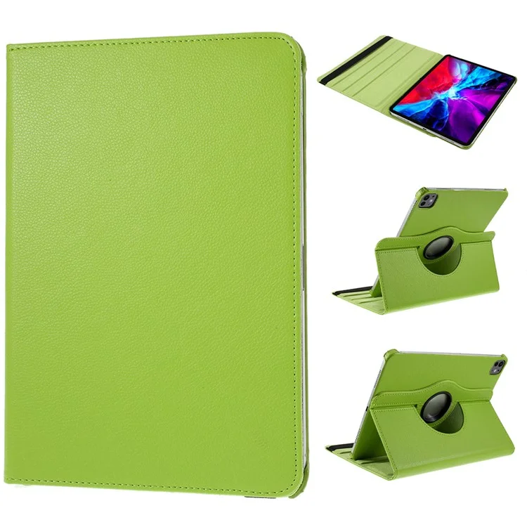 For iPad Pro 13 (2024) Case PU Leather Tablet Cover 360 Degree Rotating Stand - Black-Cellmalls