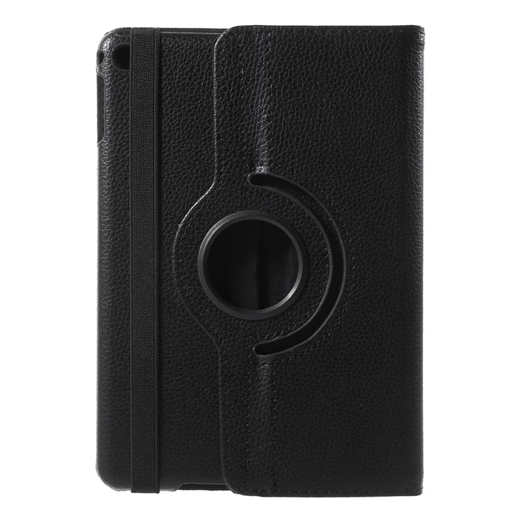 For iPad mini 4 Lychee 360-Rotation Leather Stand Case Cover - Black-Cellmalls