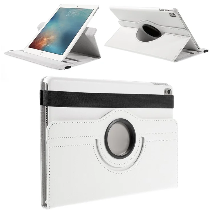 360-degree Rotary Stand Litchi Leather Cover for iPad Pro 9.7 inch - Black-Cellmalls