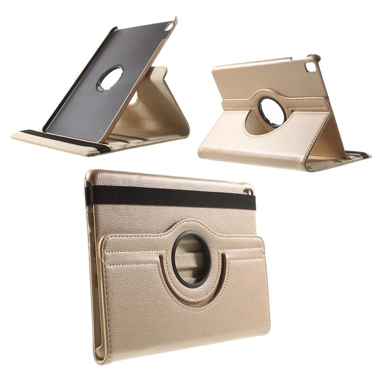 360-degree Rotary Stand Litchi Leather Cover for iPad Pro 9.7 inch - Black-Cellmalls