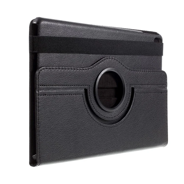 360-degree Rotary Stand Litchi Leather Cover for iPad Pro 9.7 inch - Black-Cellmalls