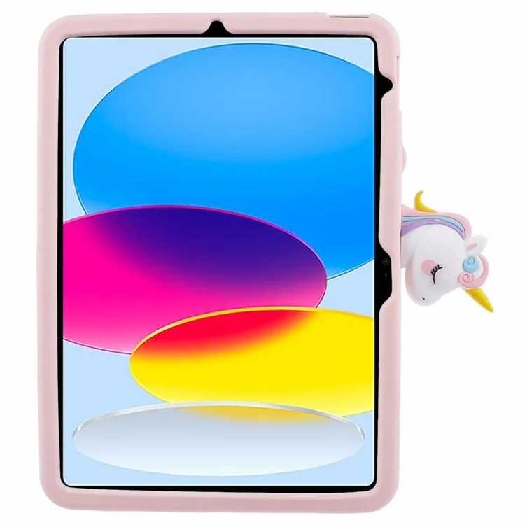 For iPad (2025) / 10.9 (2022) Case Cartoon Horse Design Kickstand PC + Silicone Tablet Cover-Cellmalls