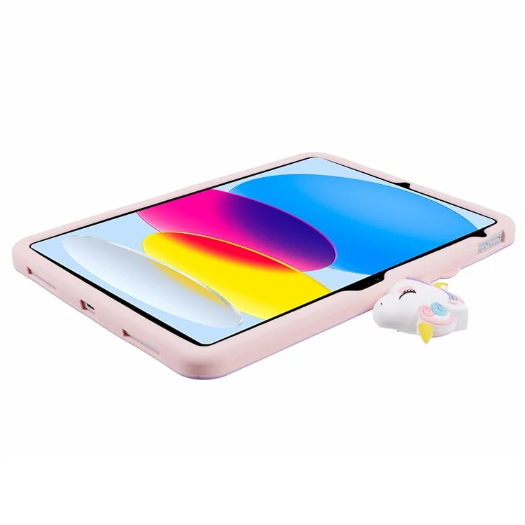 For iPad (2025) / 10.9 (2022) Case Cartoon Horse Design Kickstand PC + Silicone Tablet Cover-Cellmalls