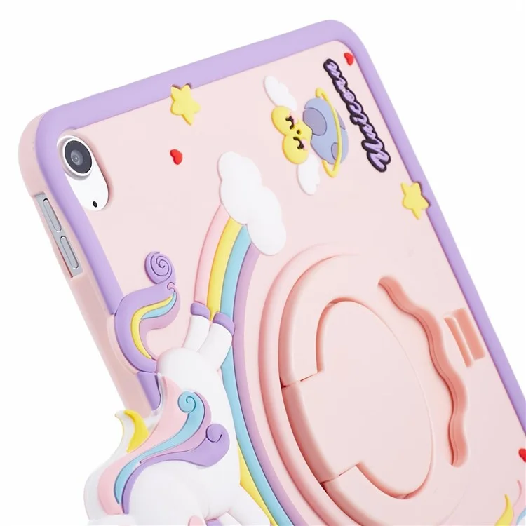 For iPad (2025) / 10.9 (2022) Case Cartoon Horse Design Kickstand PC + Silicone Tablet Cover-Cellmalls