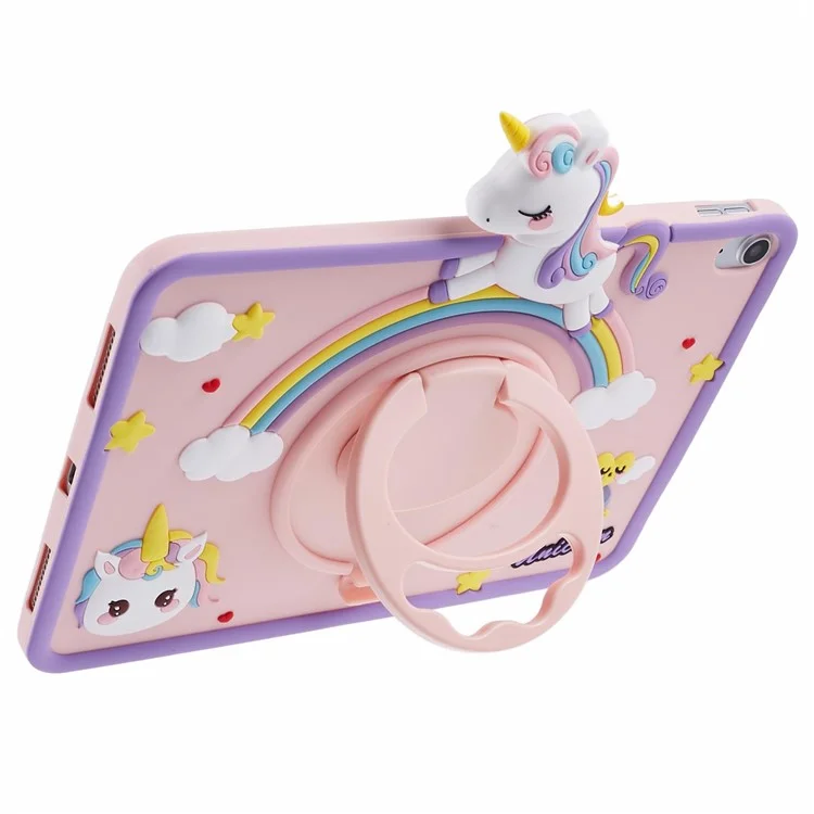 For iPad (2025) / 10.9 (2022) Case Cartoon Horse Design Kickstand PC + Silicone Tablet Cover-Cellmalls