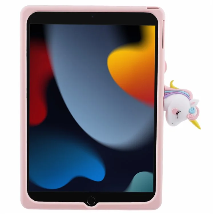 For iPad 10.2 (2021) / (2020) / (2019) / Air 10.5 inch (2019) / Pro 10.5-inch (2017) Case Cartoon Horse Rotary Kickstand Cover-Cellmalls