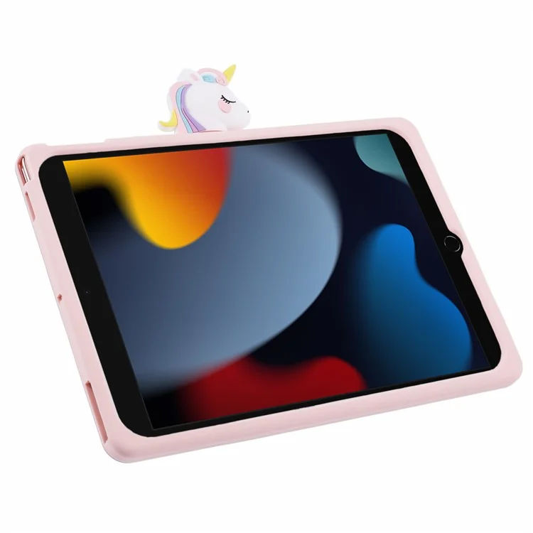For iPad 10.2 (2021) / (2020) / (2019) / Air 10.5 inch (2019) / Pro 10.5-inch (2017) Case Cartoon Horse Rotary Kickstand Cover-Cellmalls