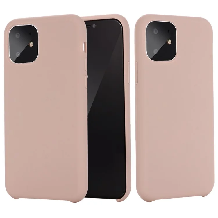 For iPhone 11 Pro 5.8 inch (2019) Soft Liquid Silicone Phone Back Shockproof Smartphone Cover - Black-Cellmalls
