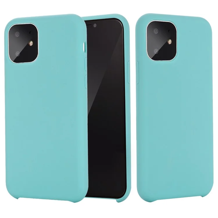 For iPhone 11 Pro 5.8 inch (2019) Soft Liquid Silicone Phone Back Shockproof Smartphone Cover - Black-Cellmalls
