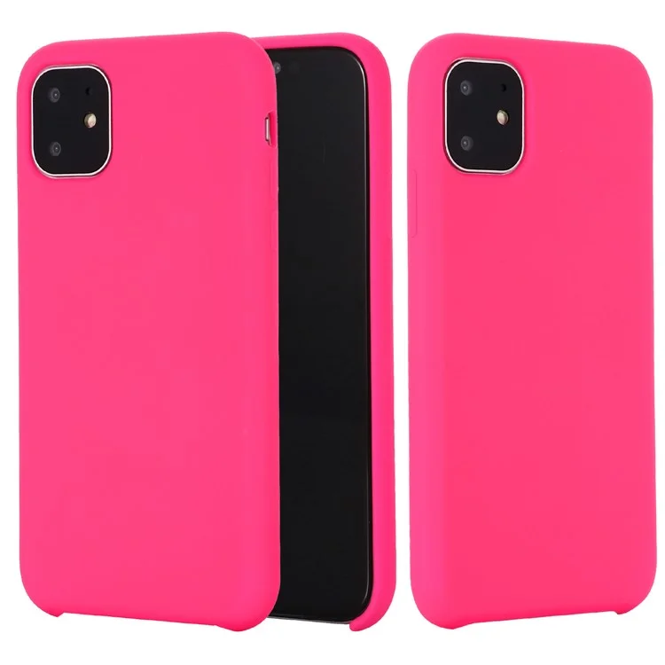 For iPhone 11 Pro 5.8 inch (2019) Soft Liquid Silicone Phone Back Shockproof Smartphone Cover - Black-Cellmalls