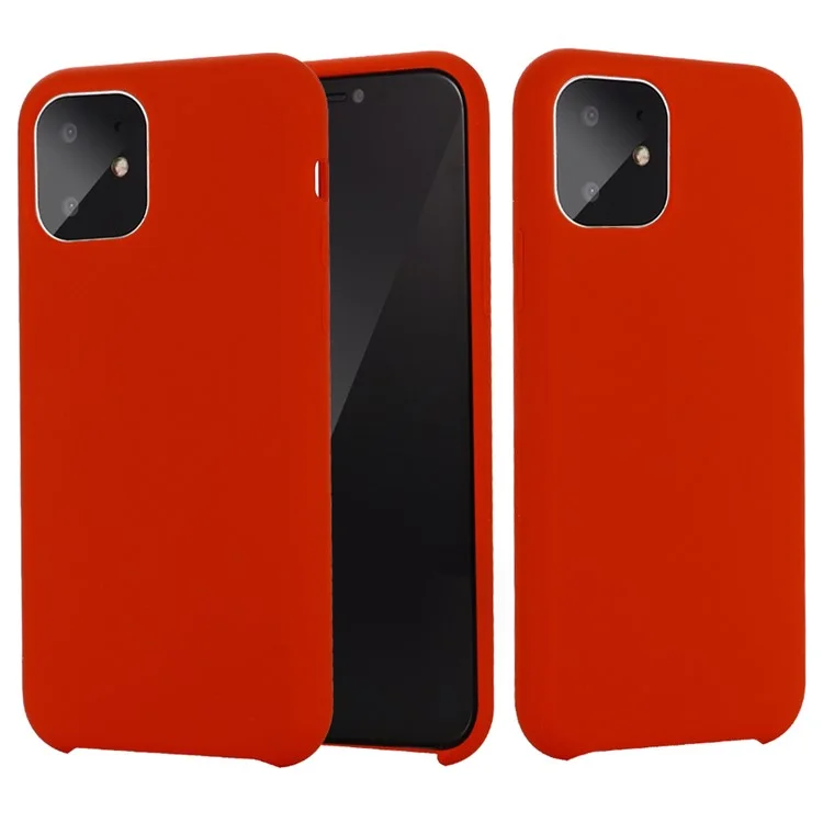 For iPhone 11 Pro 5.8 inch (2019) Soft Liquid Silicone Phone Back Shockproof Smartphone Cover - Black-Cellmalls