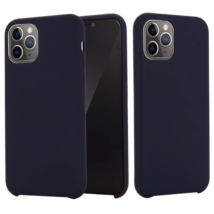 For iPhone 11 Pro Max 6.5 inch (2019) Soft Liquid Silicone Phone Casing - Black-Cellmalls