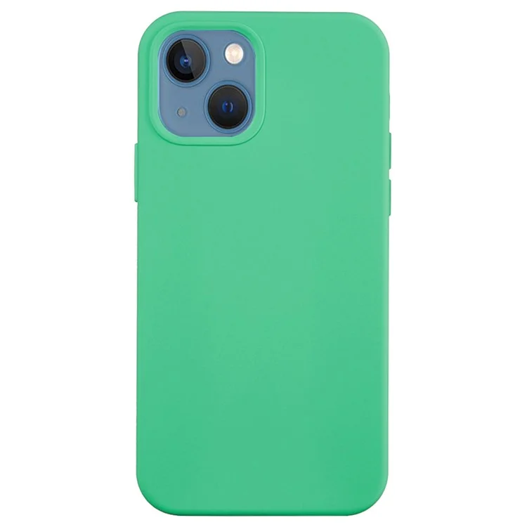 For iPhone 14 6.1 inch Silicone Phone Case Full Body Protetion Anti-Scratch Cell Phone Cover - Mint Green-Cellmalls