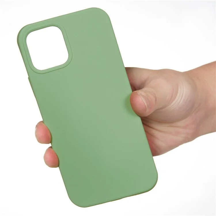 For iPhone 14 6.1 inch Silicone Phone Case Full Body Protetion Anti-Scratch Cell Phone Cover - Mint Green-Cellmalls
