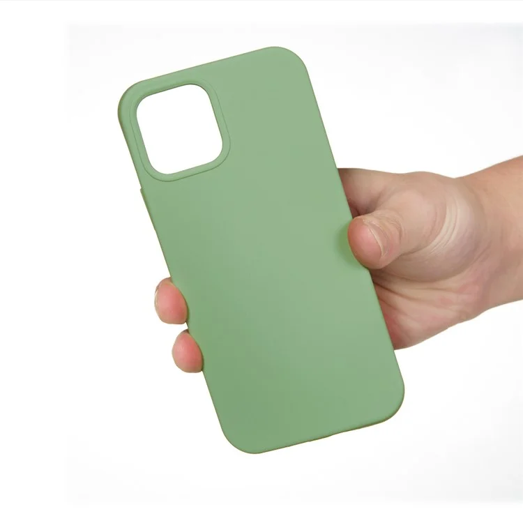 Anti Scratch Liquid Silicone Soft Phone Case Shell for iPhone 13 Pro 6.1 inch - Mint Green-Cellmalls