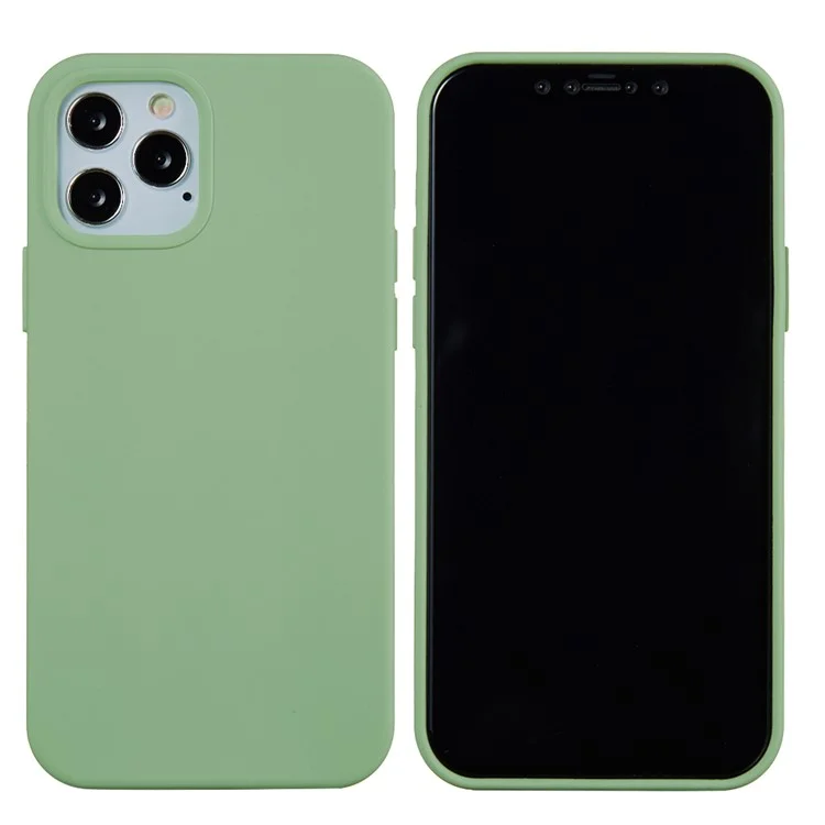 Liquid Silicone Solid Color Protective Phone Case for iPhone 13 Pro Max 6.7 inch - Mint Green-Cellmalls