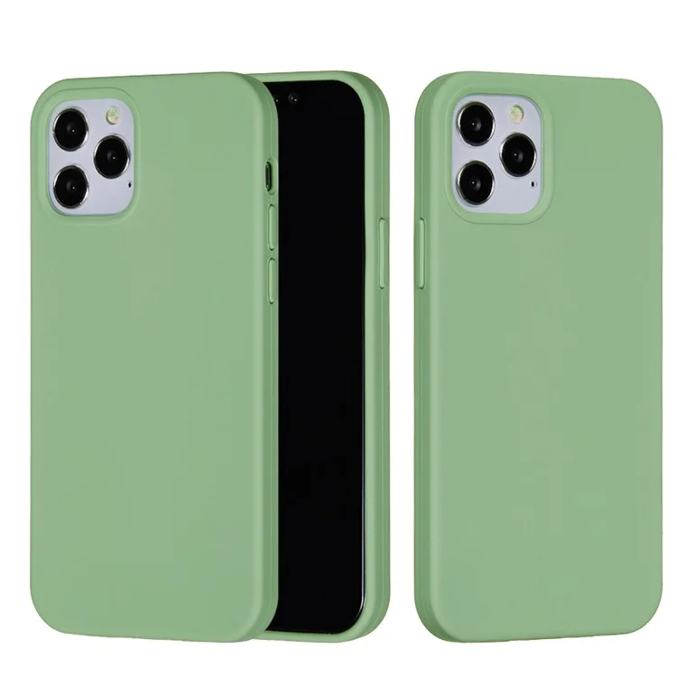 Liquid Silicone Solid Color Protective Phone Case for iPhone 13 Pro Max 6.7 inch - Mint Green-Cellmalls