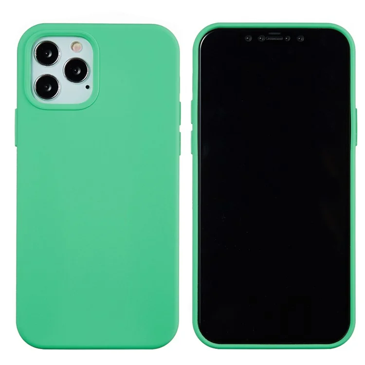 Liquid Silicone Solid Color Protective Phone Case for iPhone 13 Pro Max 6.7 inch - Mint Green-Cellmalls