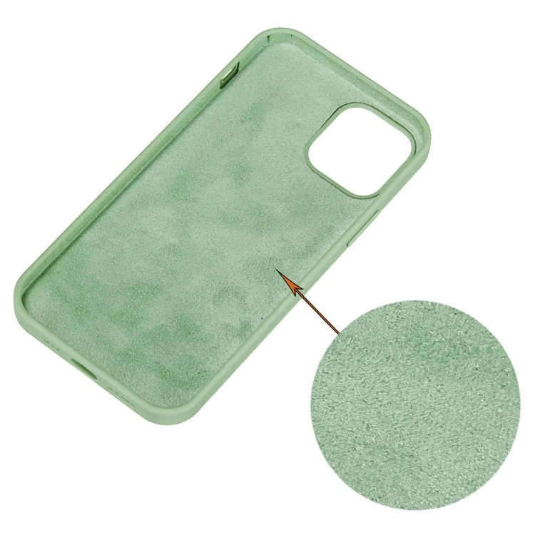 Liquid Silicone Solid Color Protective Phone Case for iPhone 13 Pro Max 6.7 inch - Mint Green-Cellmalls