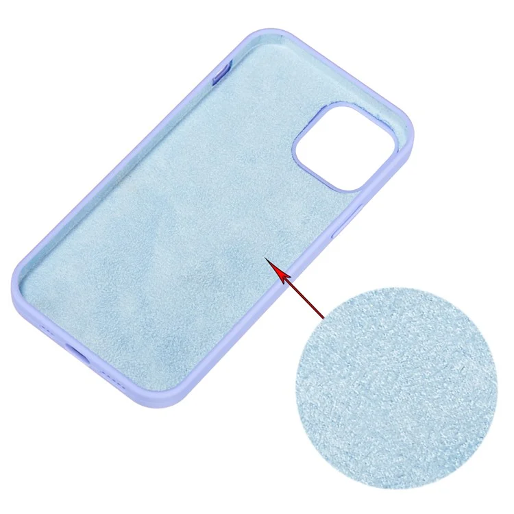 For iPhone 15 Pro Max Liquid Silicone Soft Lining Back Cover Anti-drop Phone Case - Light Purple-Cellmalls