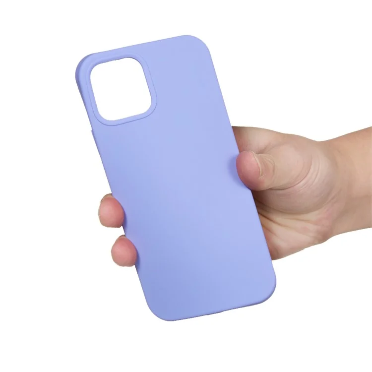For iPhone 15 Pro Max Liquid Silicone Soft Lining Back Cover Anti-drop Phone Case - Light Purple-Cellmalls