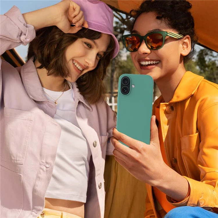 For iPhone 16 Case Liquid Silicone Soft Lining Shockproof Phone Cover - Dark Green-Cellmalls