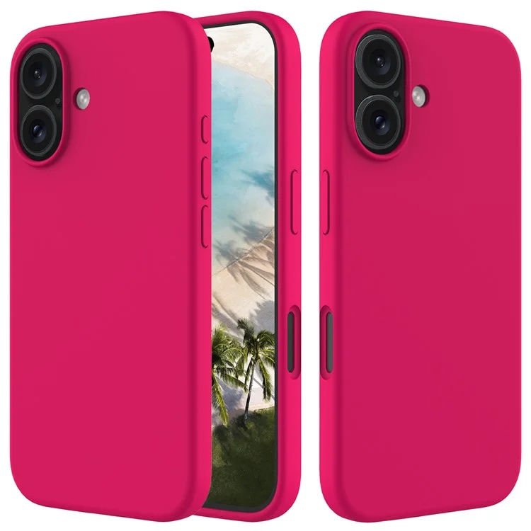 For iPhone 16 Case Liquid Silicone Soft Lining Shockproof Phone Cover - Dark Green-Cellmalls