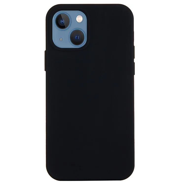 For iPhone 15 Flexible Liquid Silicone Phone Case Soft Lining Anti-drop Cover - Black-Cellmalls