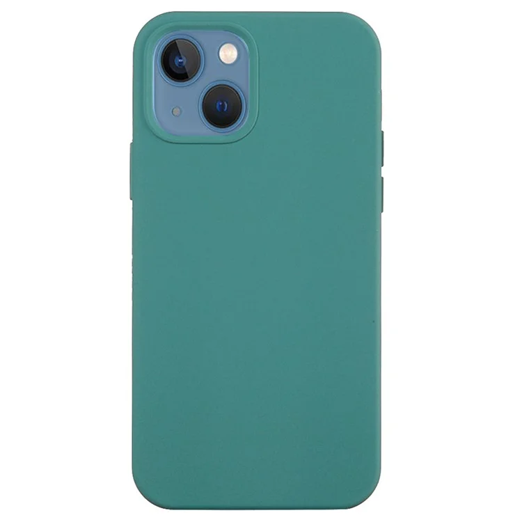 For iPhone 15 Plus Liquid Silicone Anti-drop Phone Case Soft Lining Back Cover - Mint Green-Cellmalls