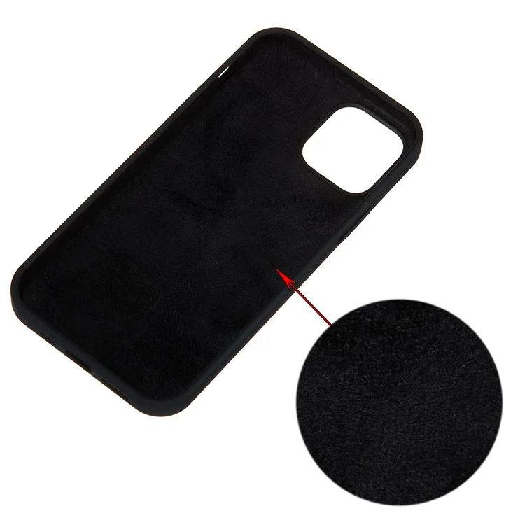 For iPhone 15 Pro Liquid Silicone Phone Case Soft Lining Anti-scratch Back Cover - Black-Cellmalls