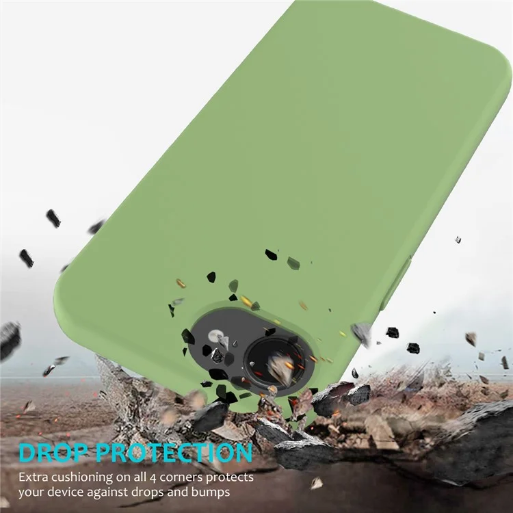 For iPhone 16e Case Drop Proof Liquid Silicone Soft Lining Back Phone Cover - Mint Green-Cellmalls