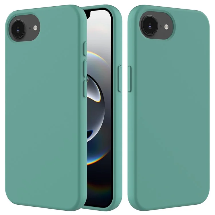 For iPhone 16e Case Drop Proof Liquid Silicone Soft Lining Back Phone Cover - Mint Green-Cellmalls