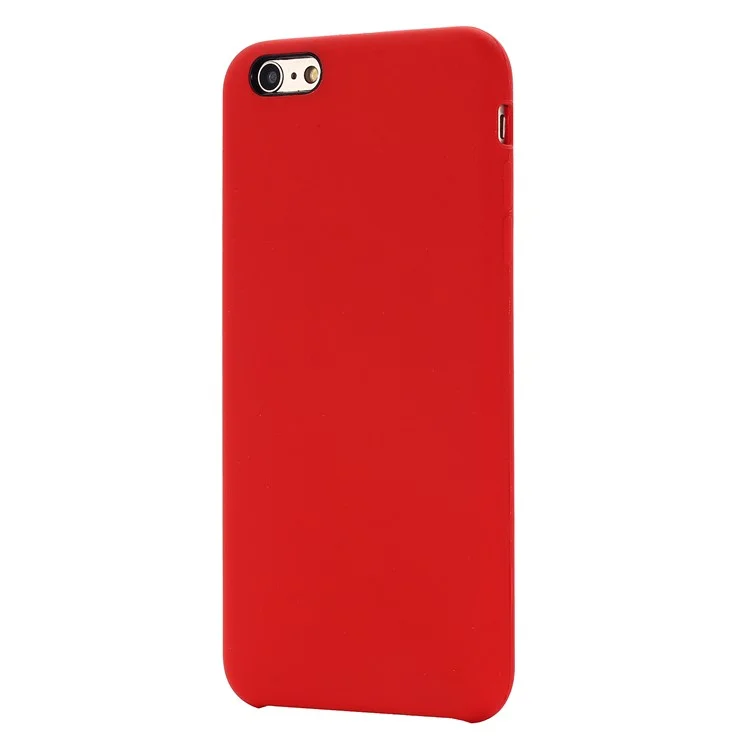 For iPhone 6s/6 Good Protection Soft Mobile Phone Covering Edge Wrapped Liquid Silicone Case - Red-Cellmalls