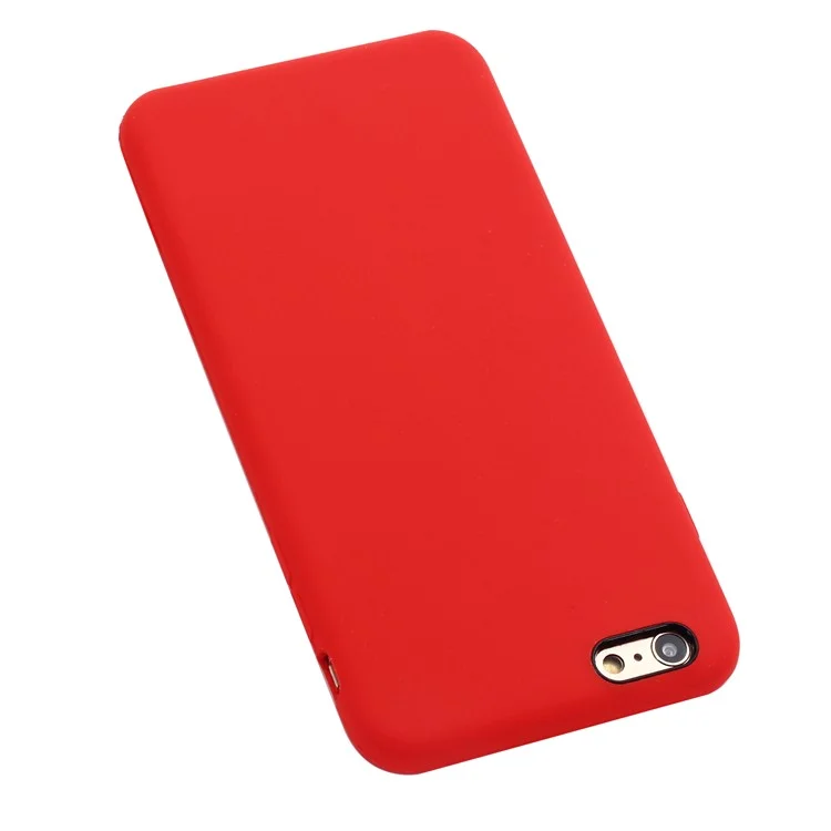 For iPhone 6s/6 Good Protection Soft Mobile Phone Covering Edge Wrapped Liquid Silicone Case - Red-Cellmalls