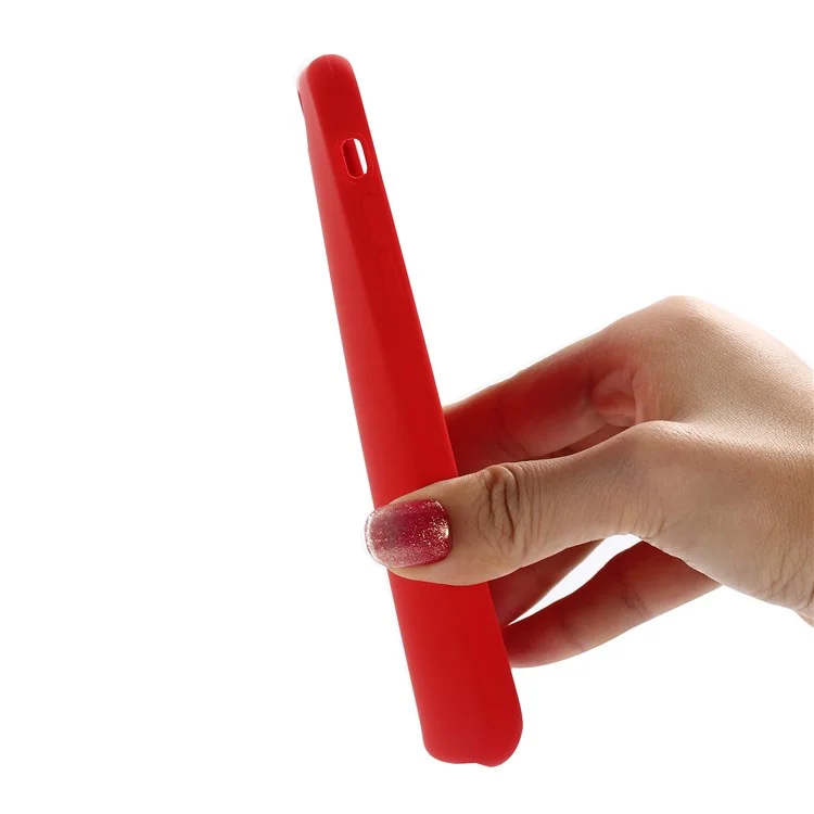 For iPhone 6s/6 Good Protection Soft Mobile Phone Covering Edge Wrapped Liquid Silicone Case - Red-Cellmalls