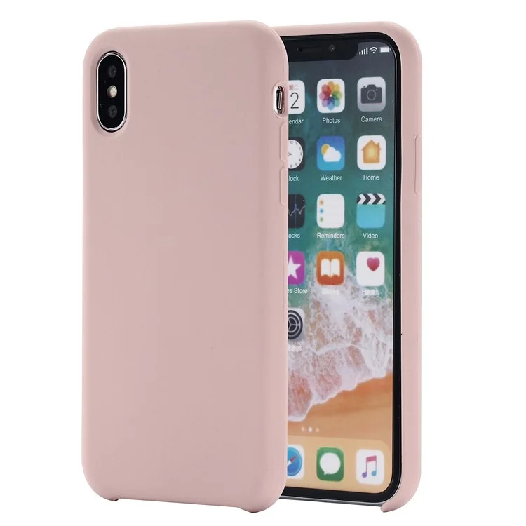 Edge Wrapped Liquid Silicone Case for iPhone XS Max 6.5 inch - Black-Cellmalls