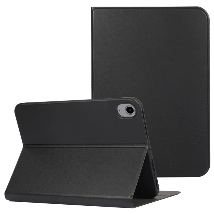 PU Leather Drop-Proof Case for iPad (2025) / 10.9 (2022) Adjustable Stand Anti-Scratch Tablet Protective Cover - Black-Cellmalls