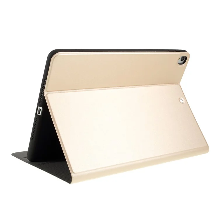 PU Leather Folio Protective Tablet Cover for iPad 10.2 (2021) / (2020) / (2019) / Air 10.5 inch (2019) / iPad Pro 10.5-inch (2017) - Gold-Cellmalls