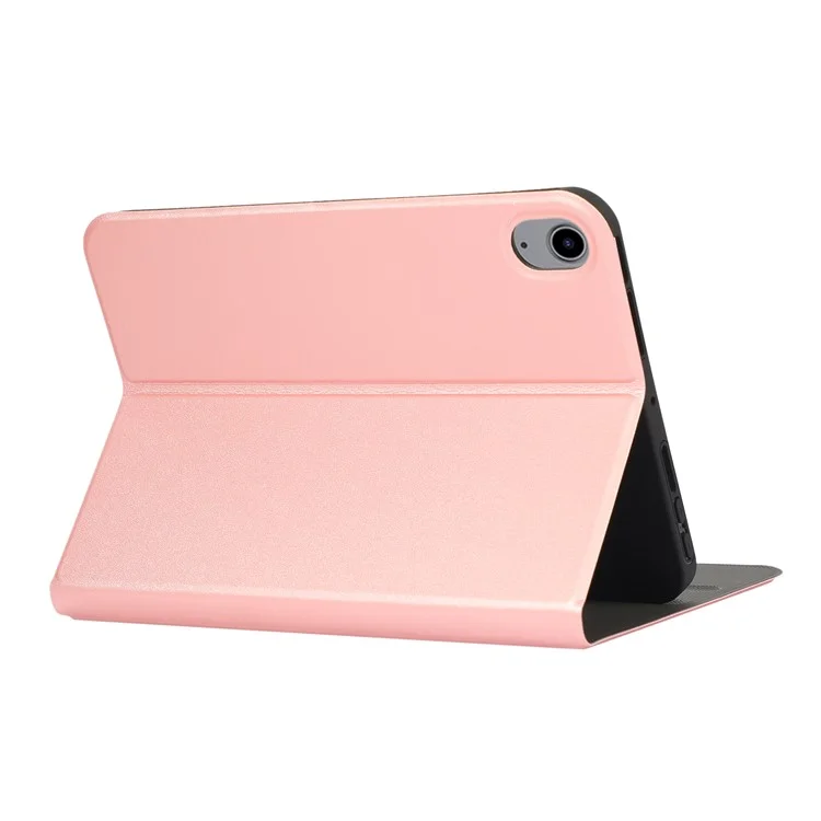 Anti-Scratch Solid Color PU Leather Protective Folio Case Cover with Stand for Apple iPad mini (2024) / mini (2021) / mini 6 - Rose Gold-Cellmalls