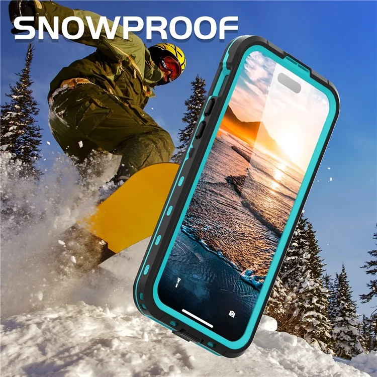 REDPEPPER Dot+ Series For iPhone 15 Plus Phone Case Compatible with MagSafe IP68 Waterproof Clear Phone Cover - Blue-Cellmalls