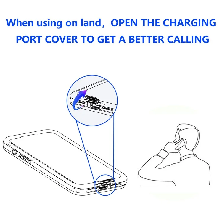 REDPEPPER Dot+ Series For iPhone 15 Plus Phone Case Compatible with MagSafe IP68 Waterproof Clear Phone Cover - Blue-Cellmalls