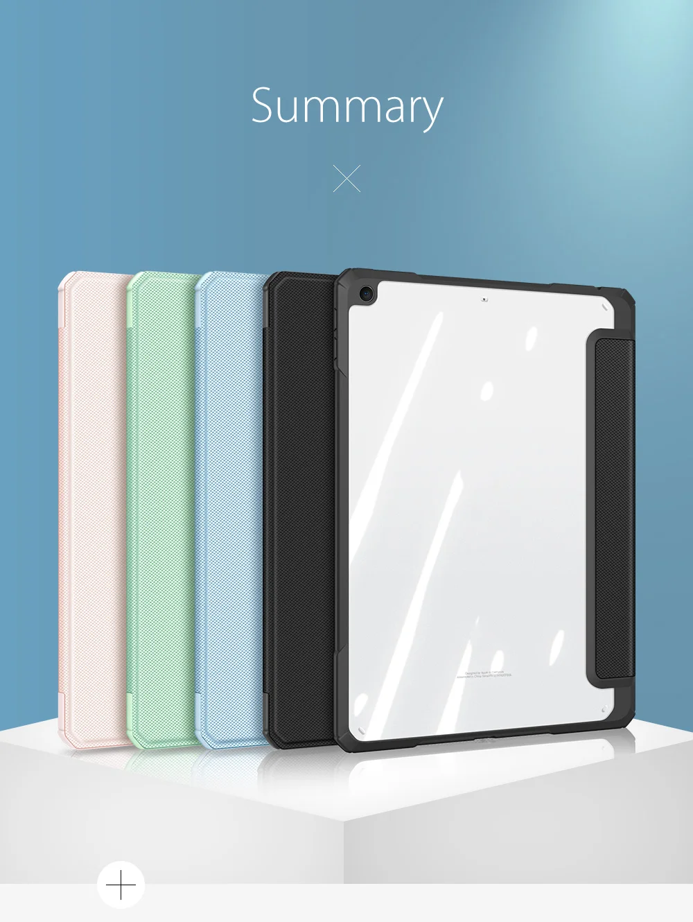 DUX DUCIS TOBY Series Business Style Leather Tablet Case Tri-fold Stand Cover for iPad 10.2 (2021)/(2020)/(2019) - Black-Cellmalls