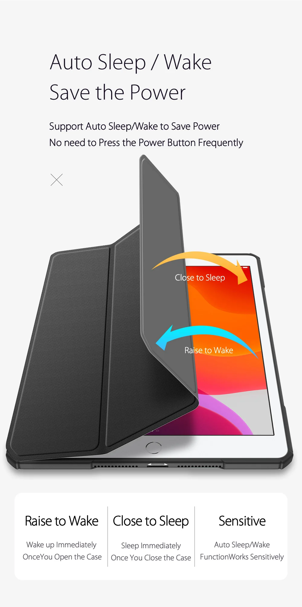 DUX DUCIS TOBY Series Business Style Leather Tablet Case Tri-fold Stand Cover for iPad 10.2 (2021)/(2020)/(2019) - Black-Cellmalls