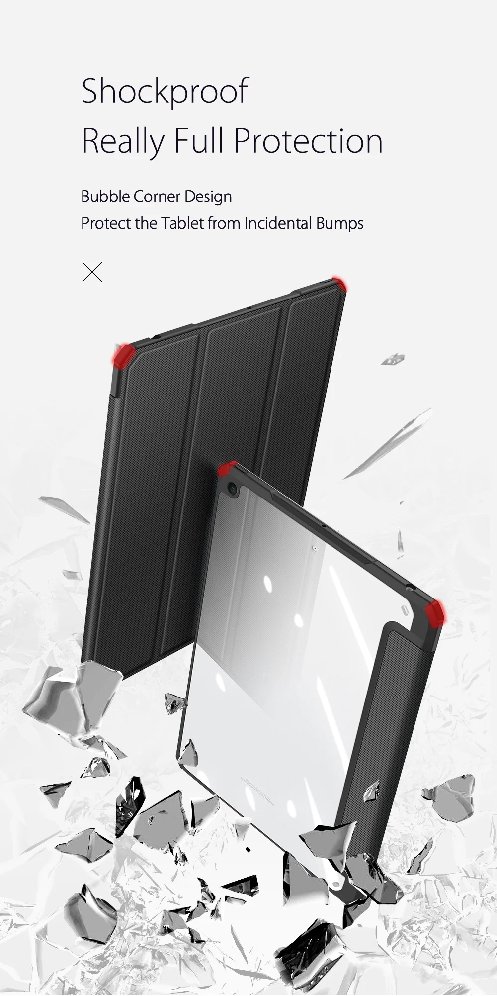 DUX DUCIS TOBY Series Business Style Leather Tablet Case Tri-fold Stand Cover for iPad 10.2 (2021)/(2020)/(2019) - Black-Cellmalls